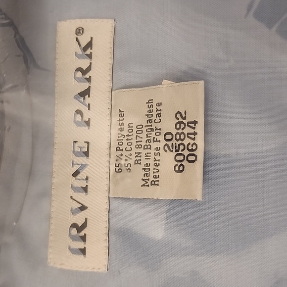 Irvine park size 20 neck mens big and tall short sleeve button down shirt blue - Picture 2 of 2